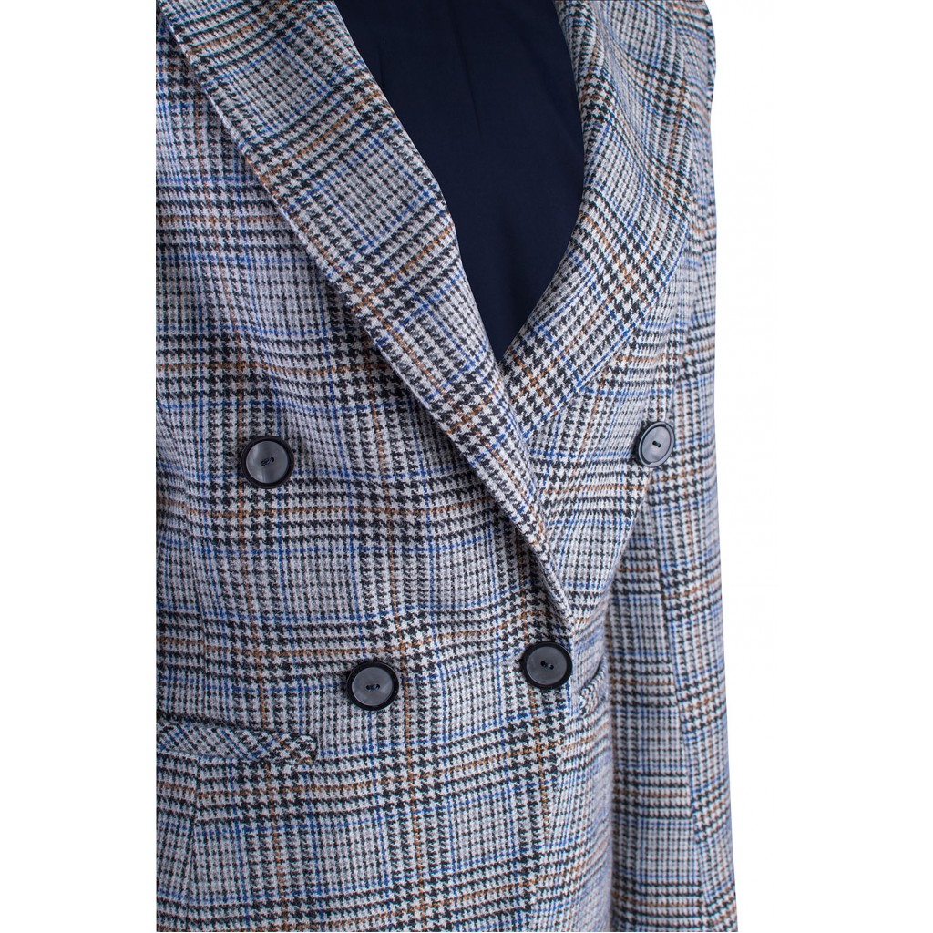 Acka check double breasted jacket A.L.C. Calla Check Double